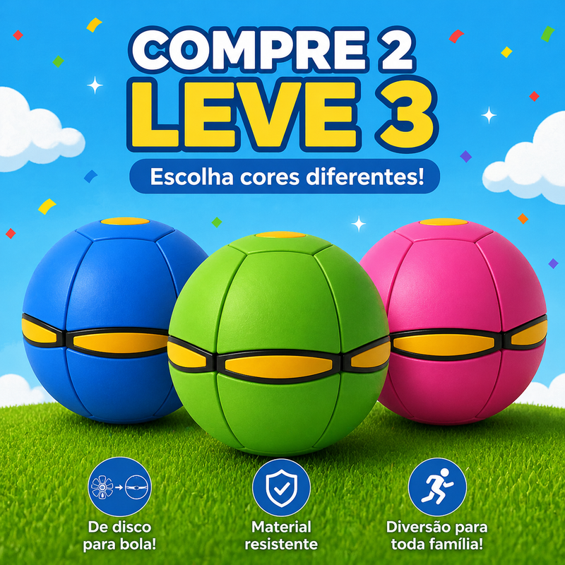 Bola Mágica 2 em 1 com LED que Pula Sozinha